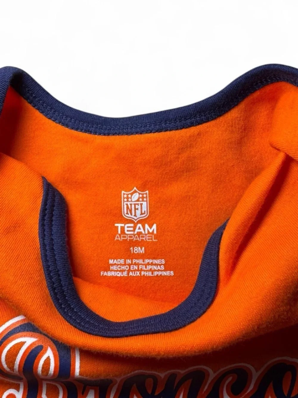 NWOT NFL Denver Broncos Orange Infant Onsie 18months